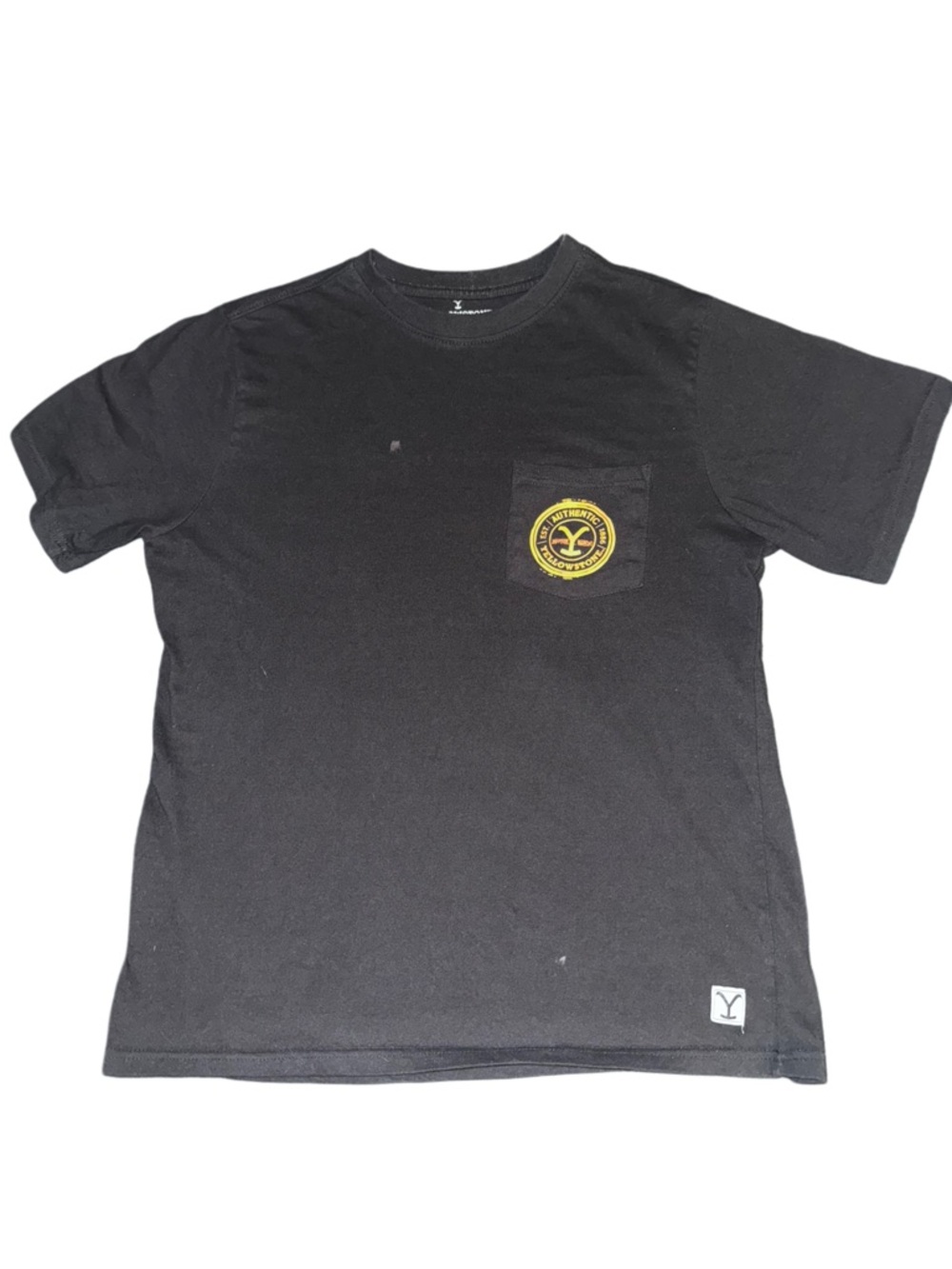 Yellowstone Men's Black Short-Sleeve Pocket Logo Tee